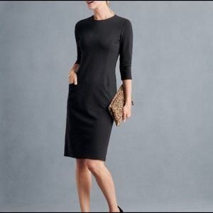 J.McLaughlin Catalyst Black Ponte Sheath Dress Sm